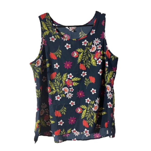 Time and Tru Tops - Women’s floral tank top, L